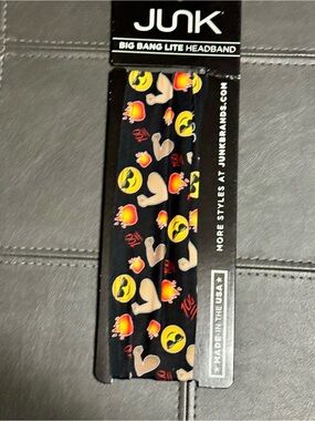 Junk Bring The Heat Black Emoji Print Big Bang Lite Headband